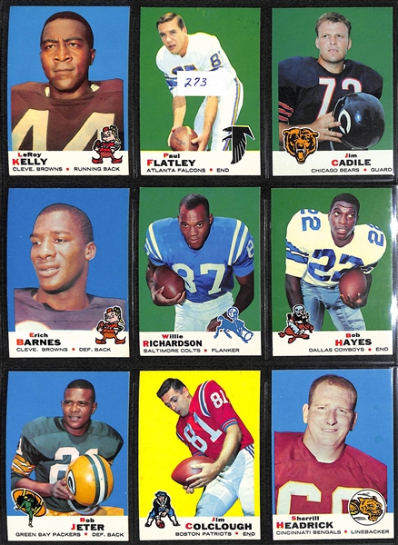 1969 Topps Football Complete Set of 263 Cards w. Brian Piccolo Only Regular Issue Card