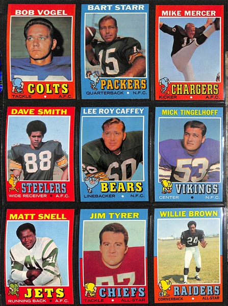 1971 Topps Football Complete Set of 263 Cards w. Bradshaw & Greene Rookie Cards