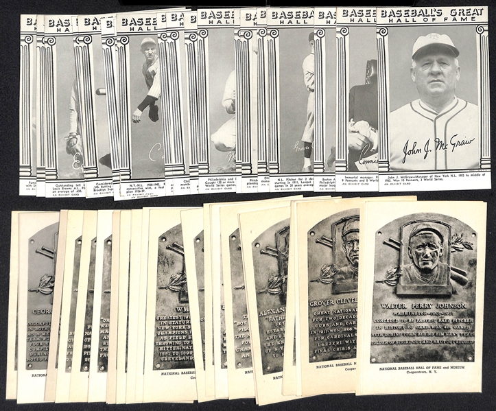 Lot of (40) 1944 Albertype HOF Postcards & (18) 1948 HOF Exhibit Cards