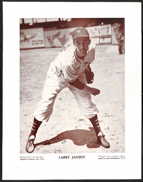 (11) 1940s M113 and/or M114 Baseball Magazine New York Giants Player Supplement Photos (w. Orginial Mailing Envelope)