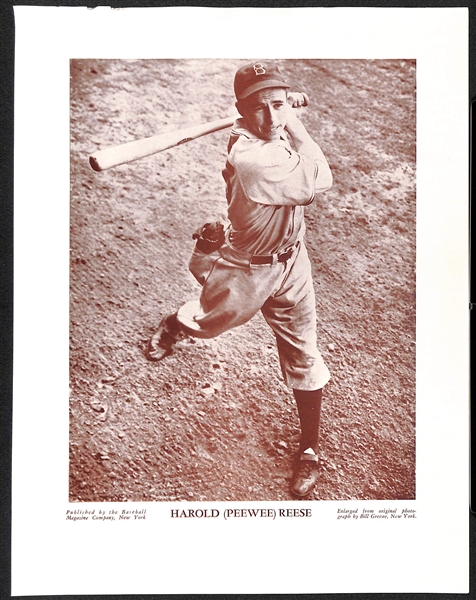 (14) c1940s M113 and/or M114 Baseball Magazine Brooklyn Dodgers Photos w. Snider, Hodges, Reese