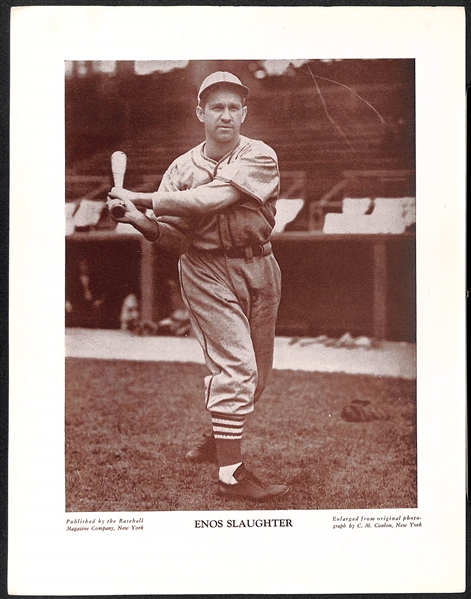 (14) c1930s-40s M113 and/or M114 Baseball Magazine Photos w. Stan Musial, Schoendienst, Slaughter, Kell, Kluszewski, +