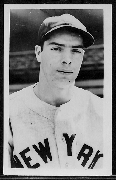 Rare Joe DiMaggio 5x7 1940s Type 2 Photo by Burke or Brace (N551 Notation on the Back)