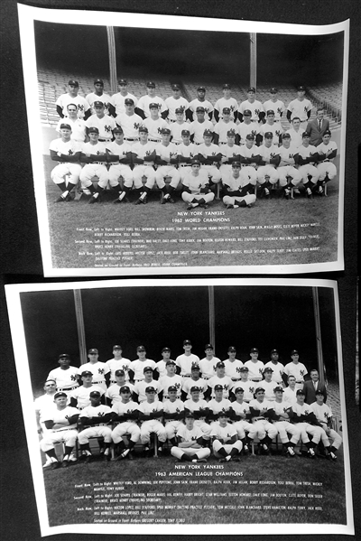Uncle Jimmy's Collection of (16) New York Yankees Team Souvenir Photos (Each Year From 1958-1973)