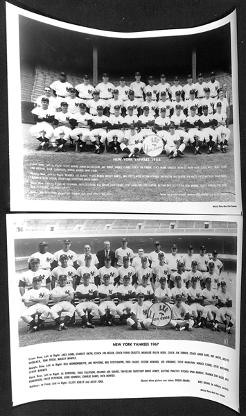 Uncle Jimmy's Collection of (16) New York Yankees Team Souvenir Photos (Each Year From 1958-1973)
