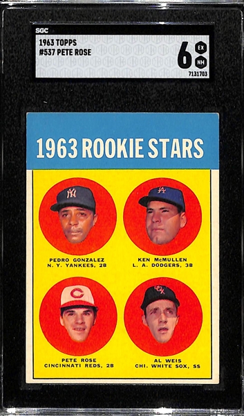 1963 Topps Pete Rose Rookie #537 Graded SGC 6