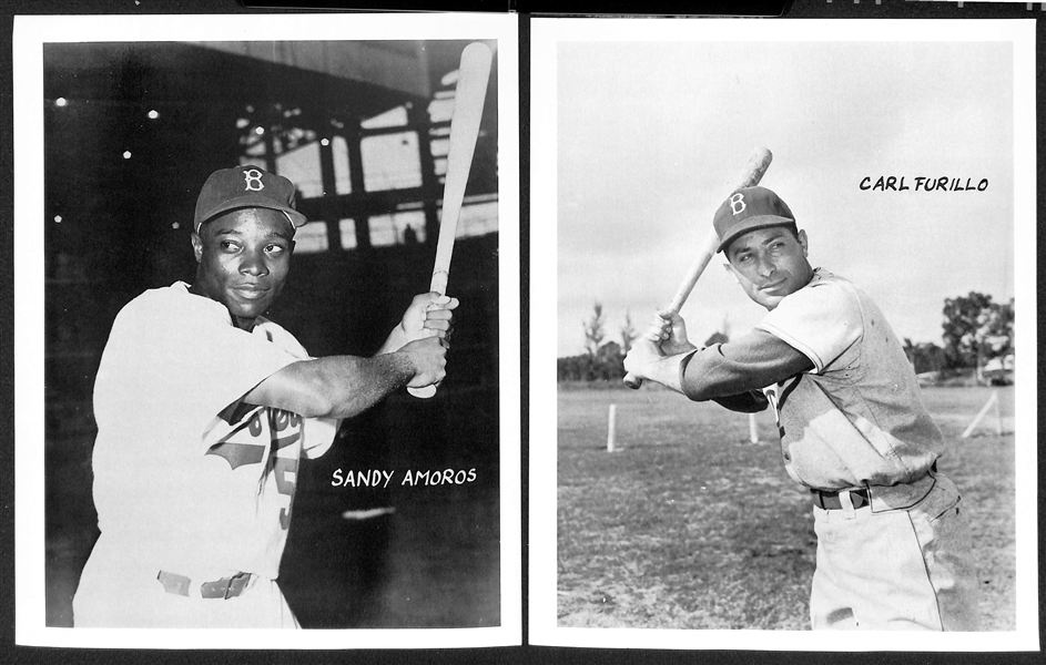 Lot of (12) Rare 1950s Brooklyn Dodgers 8x10 Souvenir Photos w. Campanella, Snider, Hodges, Reese, +