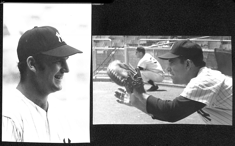 (8) Unique c.1960-70 Yankees 3.5 x 5.5 Photos Stamped By Photographer John Anderson (Berra, Munson, Maris, Murcer, +)  