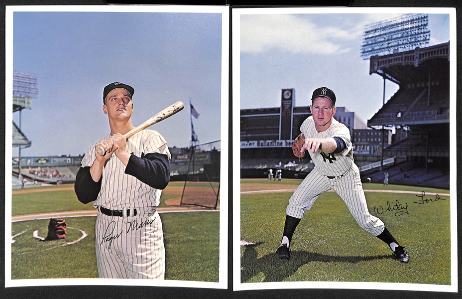 1966 NY Yankees Color 8x10 Picture Pack Partial Set (11 of 12) - 1966 Picture Day Stadium Giveaway w. Maris, Ford (Missing Mickey Mantle)