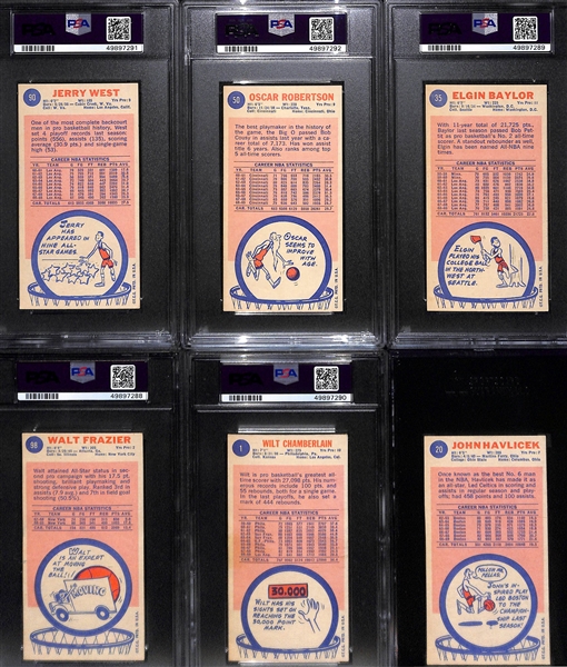 1969 Topps Basketball Set (Missing Lew Alcinder Rookie) w. 6 Graded Cards (98 of 99 Cards in the Set, Includes Marked Checklist)