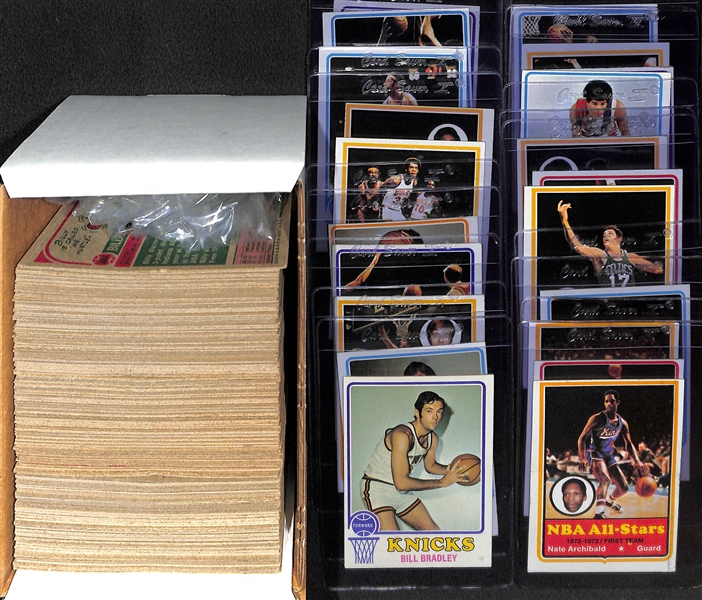 1973-74 Topps Basketball Complete Set of 264 Cards w. Chamberlain, Erving, McAdoo Rookie