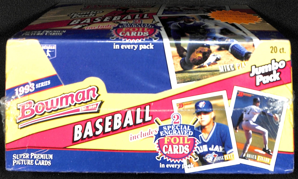 1993 Bowman Baseball Jumbo Sealed Hobby Box 