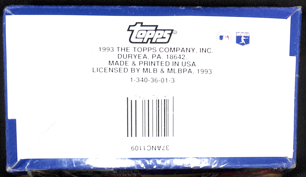 1993 Bowman Baseball Jumbo Sealed Hobby Box 