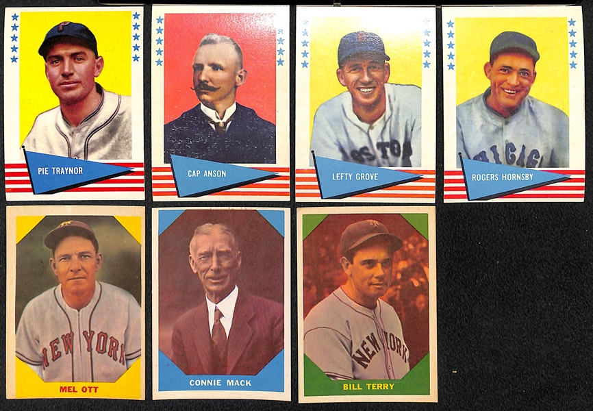 Lot of (13) 1960 Fleer & (40) 1961 Fleer Baseball Cards w. Pie Traynor