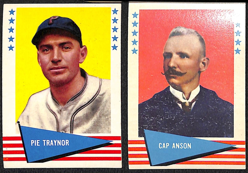 Lot of (13) 1960 Fleer & (40) 1961 Fleer Baseball Cards w. Pie Traynor