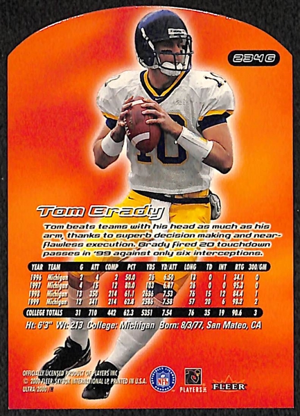2000 Fleer Ultra Gold Medallion Tom Brady #234G Rookie Card