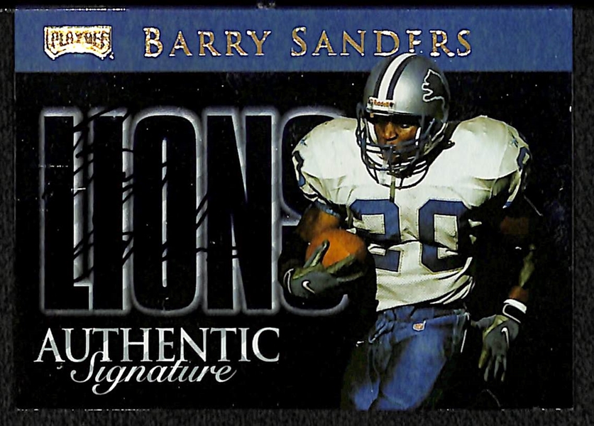 1999 Playoff Barry Sanders Autograph Card #150/250