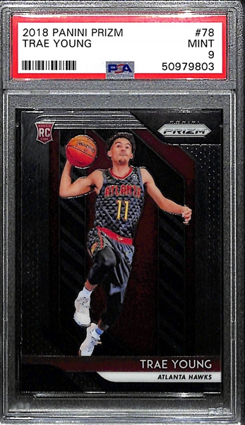 2018-19 Panini Prizm Trae Young #78 Rookie Graded PSA 9 Mint