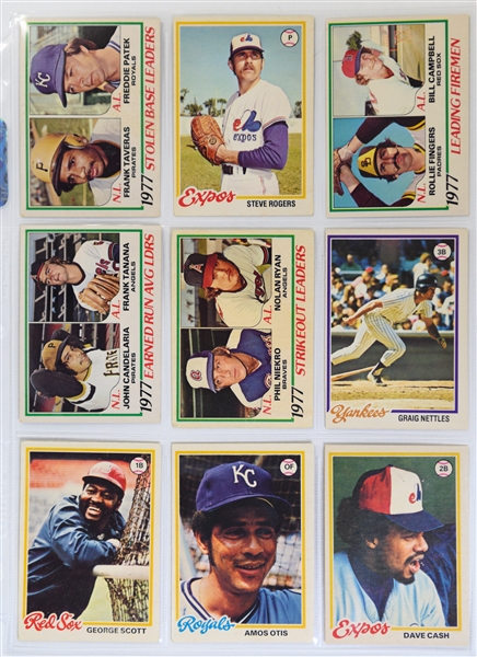Lot of (1500+) Baseball Cards - (110) 1978 OPC cards, 1980 Topps Baseball Set, 1983 Fleer Baseball Set, More