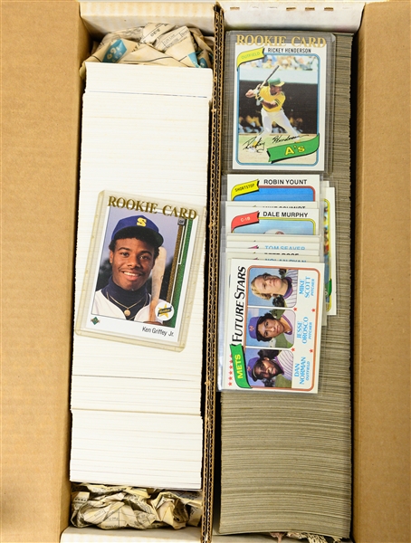 Lot of (2) Baseball Sets - 1980 Topps w. Henderson Rookie Card & 1989 Upper Deck w. Griffey Jr. Rookie Card