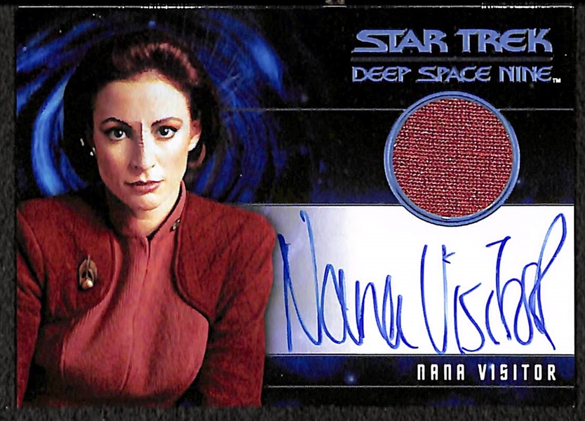 Lot of (15) Star Trek & Star Wars Autograph & Insert Cards w. Nana Visitor Auto Relic Card