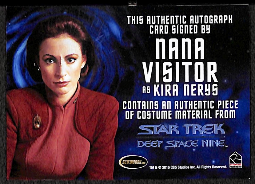 Lot of (15) Star Trek & Star Wars Autograph & Insert Cards w. Nana Visitor Auto Relic Card