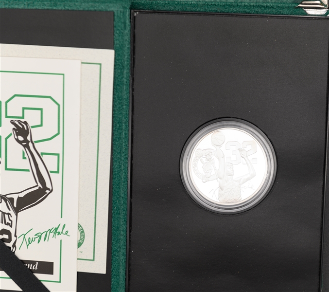 Larry Bird & Kevin McHale Silver Coin Set by Balfour (Each is Limited Edition in Balfour Custom Cases) .999 Pure Silver