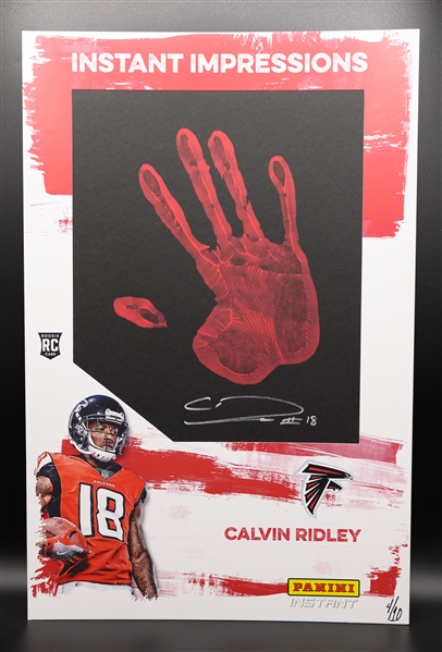 2018 Panini Instant Impressions Calvin Ridley Oversized Handprint Card #4/10