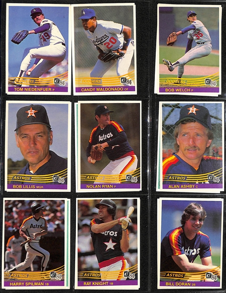 Lot of (3) Baseball Card Sets - 1984 Donruss, 1984 Topps, 1984 Topps Traded