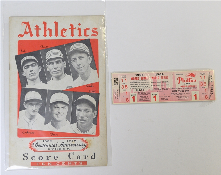 Philadelphia Phillies and A's Lot - Score Cards, Yearbooks, Autographs (inc. Schmidt, Bowa)