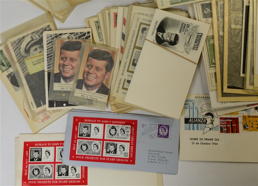 Lot of John F. Kennedy Memorabilia - First Day Covers & Photos