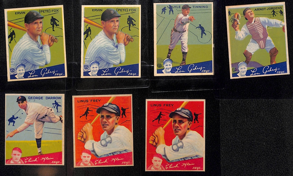 Lot of (17) 1934 Goudey Baseball Cards