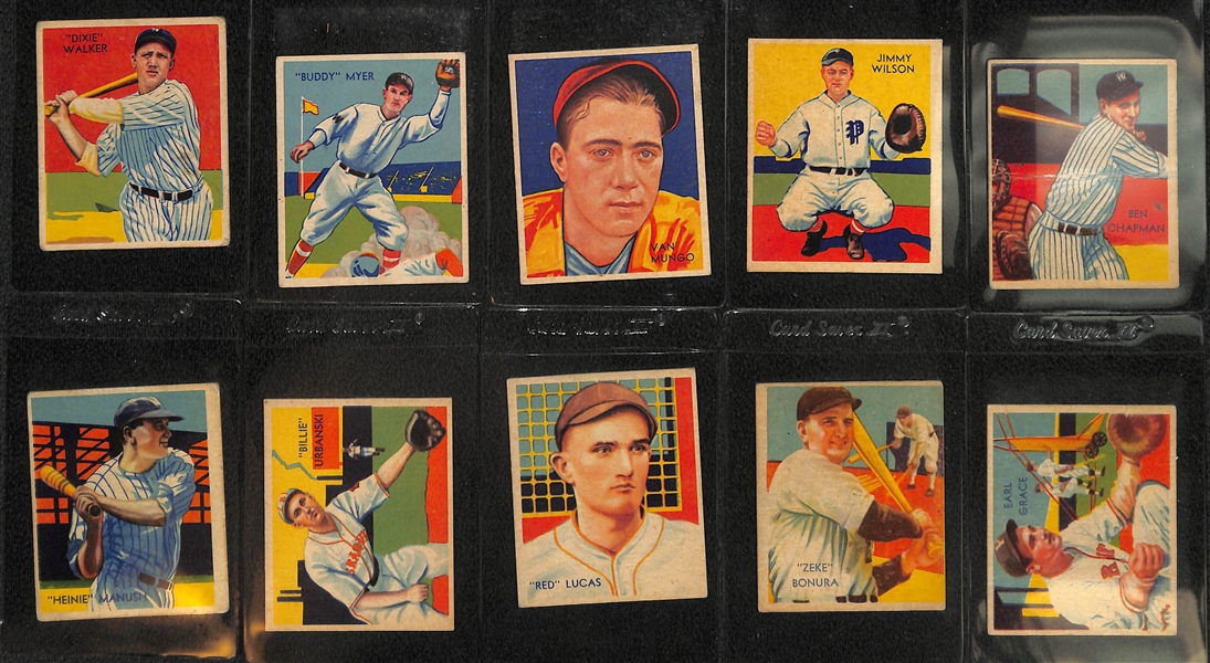 Lot of (18) 1935 Diamond Stars Baseball Cards