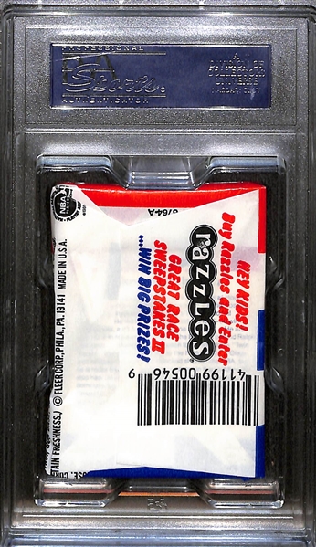 1986-87 Fleer Basketball Wax Pack PSA 9 MINT (Possible Michael Jordan Rookie Card &/or Sticker)