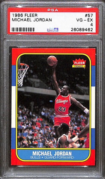 1986-87 Fleer Michael Jordan #57 Rookie Card PSA 4 - Amazing Eye Appeal!