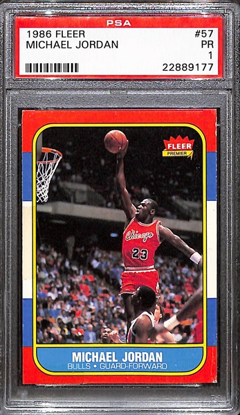 1986-87 Fleer Michael Jordan #57 Rookie Card PSA 1 (Presents Much Better Than the Grade)