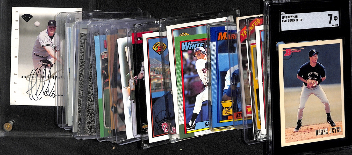 Lot of (20) Baseball Rookie & Star Cards w. Jeter, Griffey, & Molitor Rookies