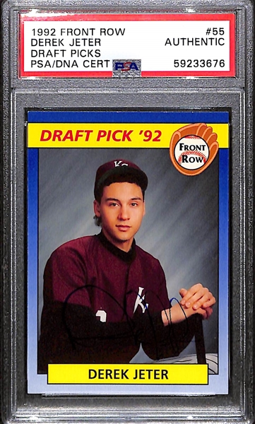1992 Front Row Draft Picks Signed Derek Jeter Rookie Card - PSA/DNA Authentic