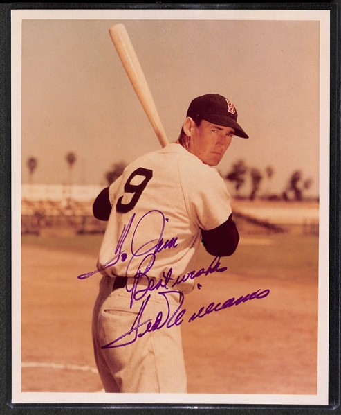 Ted Williams Autograph Personalized Photo (JSA Auction Letter)