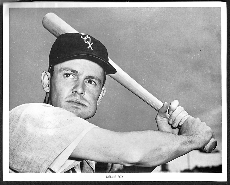 (10) Phillies, (10) White Sox & (10) Angels Early 1960s Team-Issued Player Souvenir 8x10 Photos w. Roberts, Fox, Aparicio