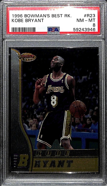 1996 Bowman's Best Kobe Bryant #R23 Rookie Card Graded PSA 8