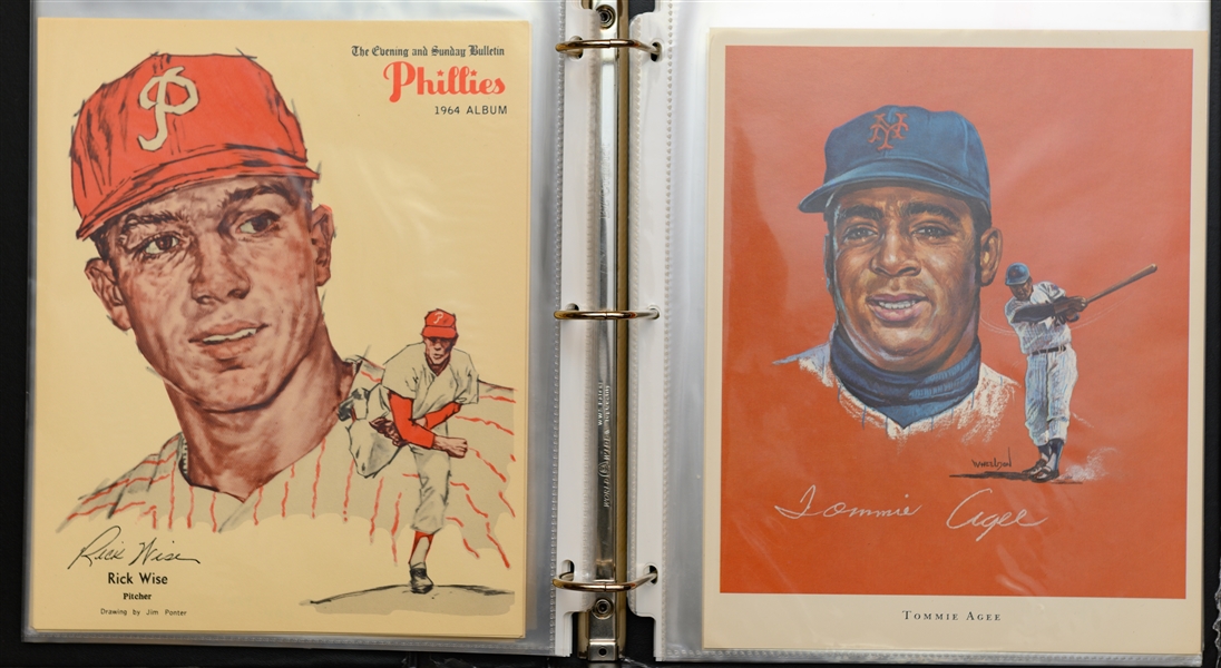 Over 120 Souvenir Photos (1970s Clemente, 1970s Babe Ruth, 1964 Bulletin Phillies, 1969 Citgo Mets, 1969 ARCO Red Sox, 1960s Tigers, +)
