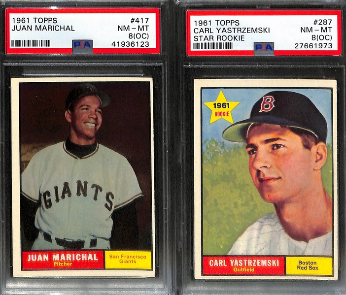 1961 Topps Baseball Complete Set from Card #1-522 (No High Numbers) - All PSA Graded - 90% of Set PSA 7 or Better