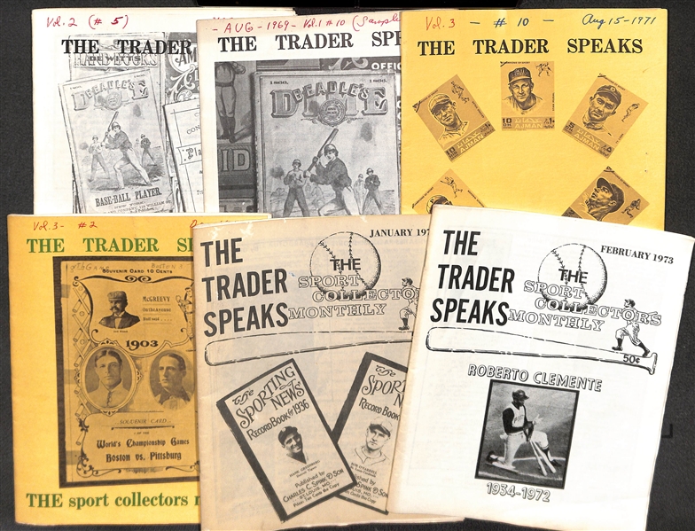 (59) Books Inc. (46) The Trader Speaks Collector's Monthly From 1969-1973 and (13) Baseball Books