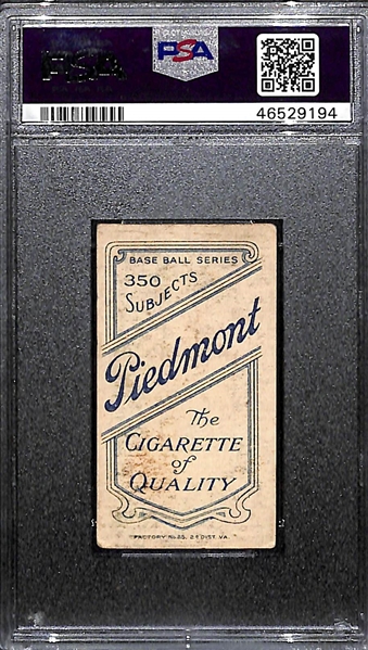 1909-11 T206 Piedmont 350 Hal Chase - Throwing Dark Cap - PSA 3