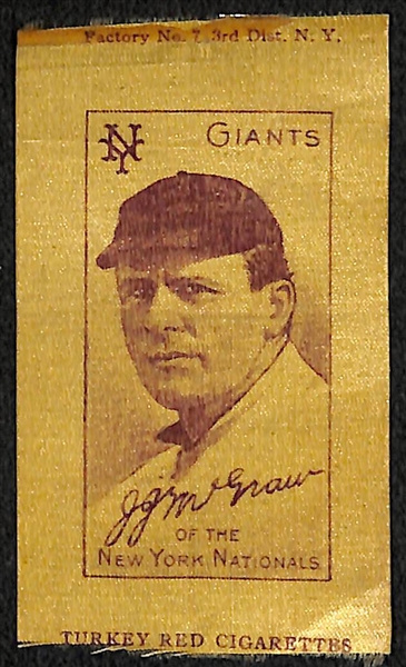 1911 S74 Turkey Red Cigarettes John McGraw (HOF, NY Giants) Silk