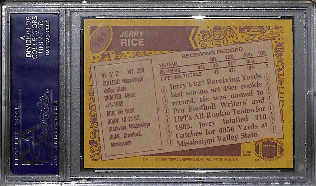 1986 Topps Jerry Rice #161 Rookie Card Graded PSA 8.5 NM-MT+