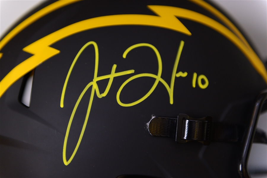 Justin Herbert Signed Los Angeles Chargers Riddell Full-Size Replica Helmet (Beckett BAS COA)