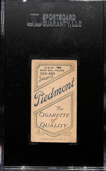 1911 T206 Rube Marquard Follow Through (HOF) Tobacco Card Graded SGC 4.5 (Piedmont 350-460, Factory No. 25)