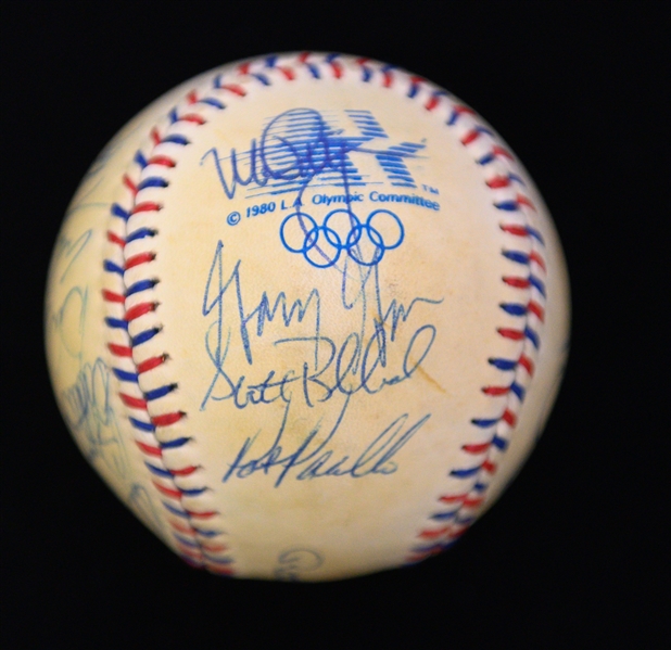 1984 US Olympic Team Signed Baseball w. Mark McGwire, Will Clark, + (Full JSA Letter) - 21 Signatures